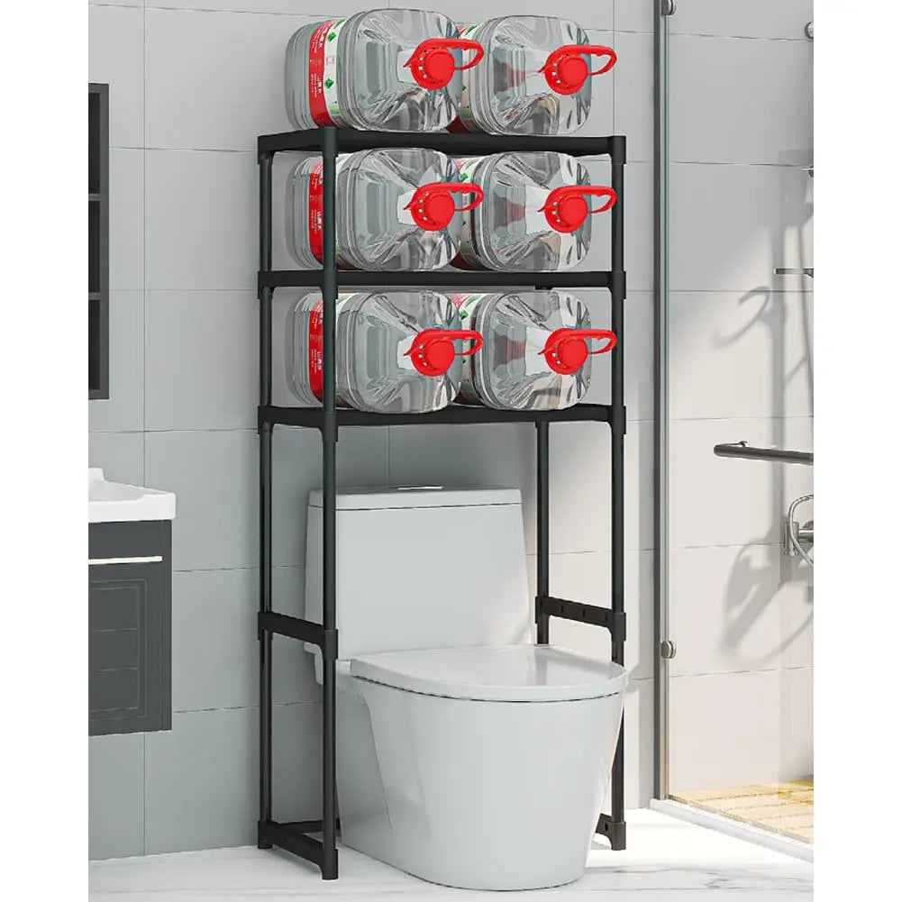 Garvee - Over the Toilet Storage Shelf, 3-Tier Bathroom Organizer, No Drilling Installation, Freestanding Over Toilet Shelf for Bathroom, Laundry, Balcony