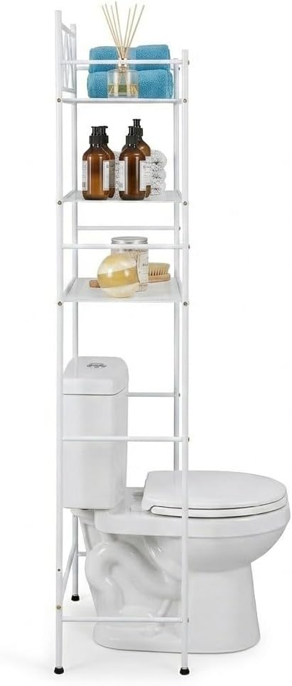 Home Zone Living Over-the-Toilet Bathroom Storage Cabinet Organizer