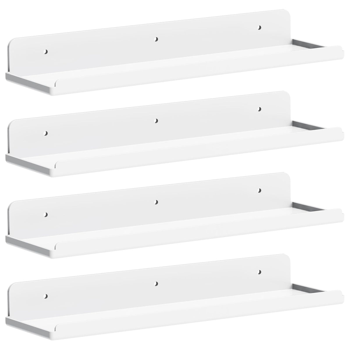 Lifewit Acrylic Floating Shelves for Bathroom 14" Clear, 4 Pack