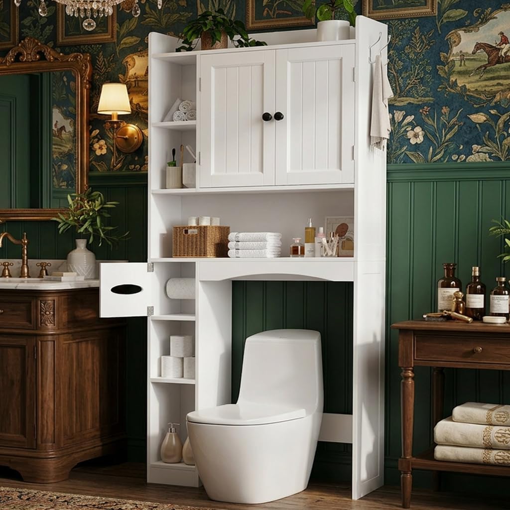 Gizoon 66''H Over The Toilet Storage Cabinet, with Ample Storage Space