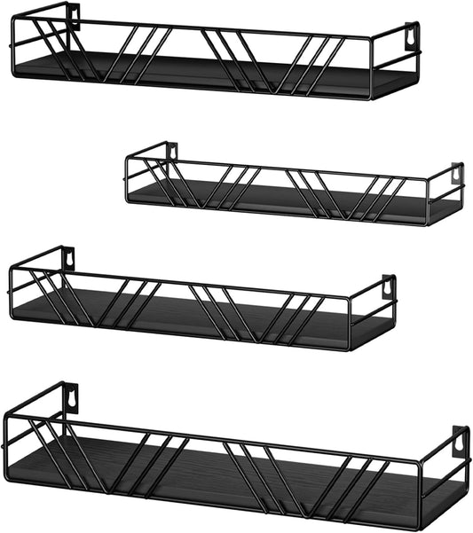 Amaoot Floating Shelves for Wall Set of 4, Wall Shelf Wood Floating Shelf