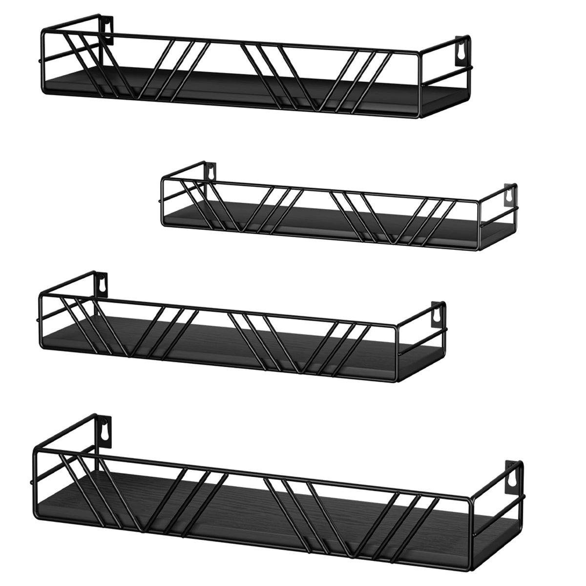 Amaoot Floating Shelves for Wall Set of 4, Wall Shelf Wood Floating Shelf