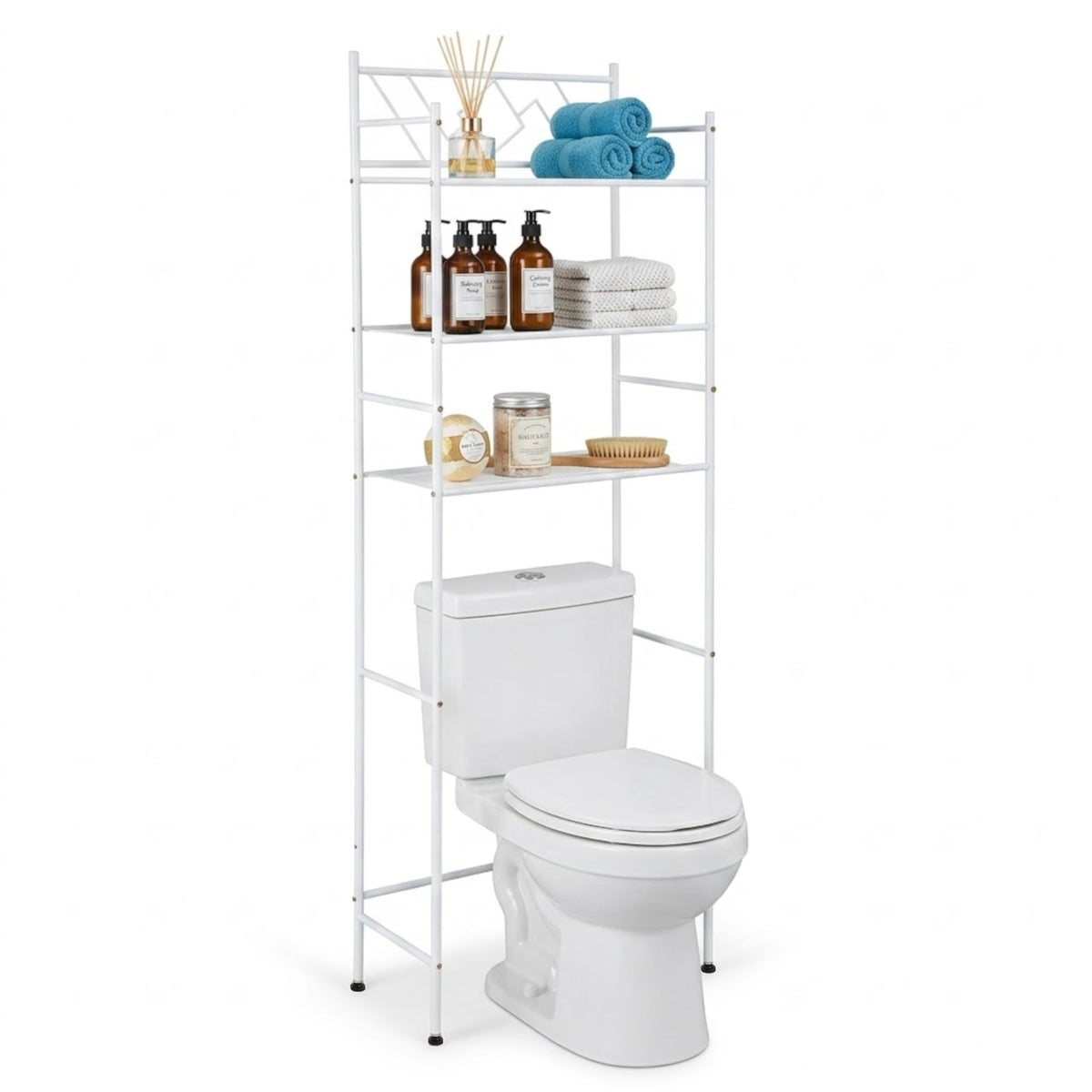 Home Zone Living Over-the-Toilet Bathroom Storage Cabinet Organizer