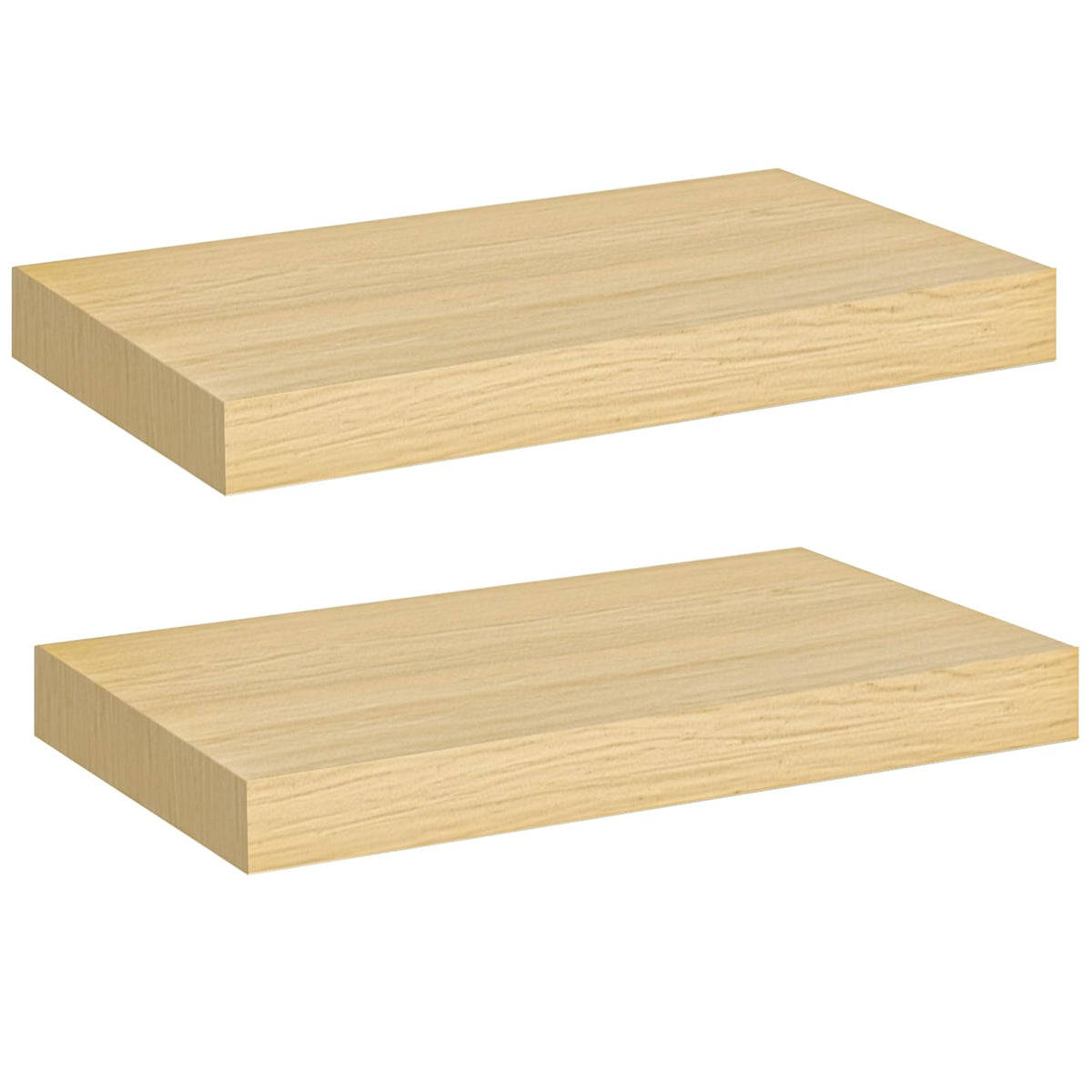 HOOBRO Floating Shelves for Wall, Wall Mounted Shelf Set of 2, 15.7" Hanging Shelf with Invisible Brackets, for Wall Decor Storage in Bathroom Bedroom Kitchen Living Room Office, Rustic Brown BF40BJ01