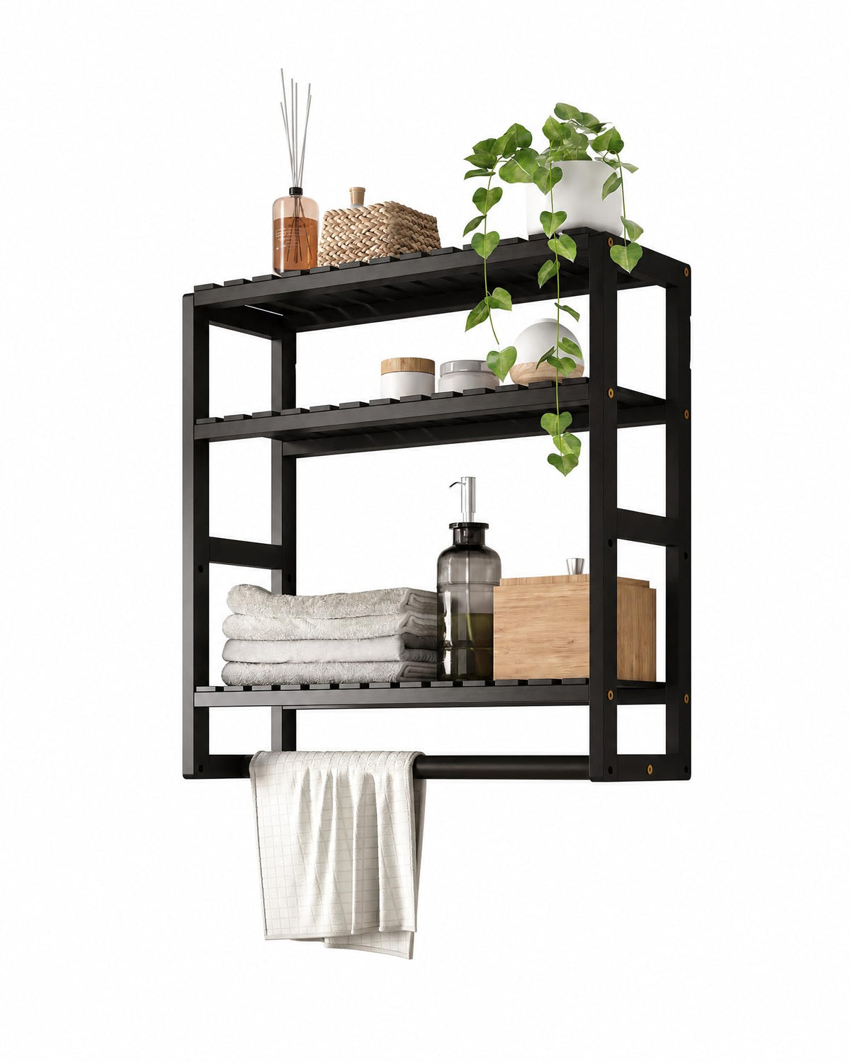 Galood Over The Toilet Storage Bathroom Shelves Wall Mounted 3 Tier White