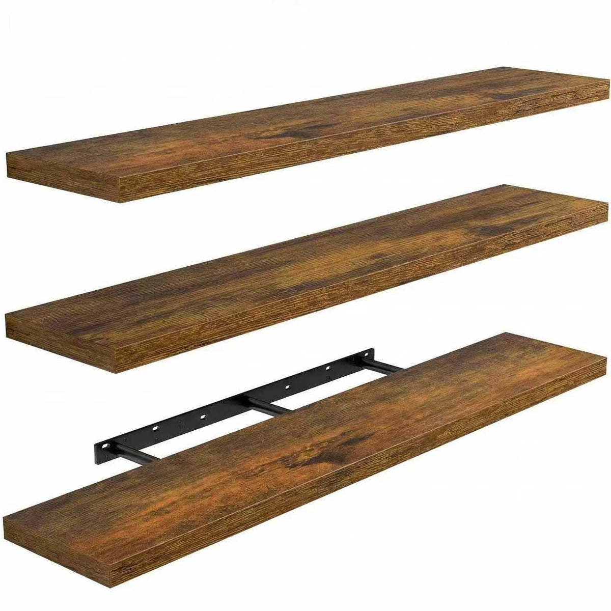 Amada 15.7" Floating Shelves for Wall Decor & Storage, Set of 3, White