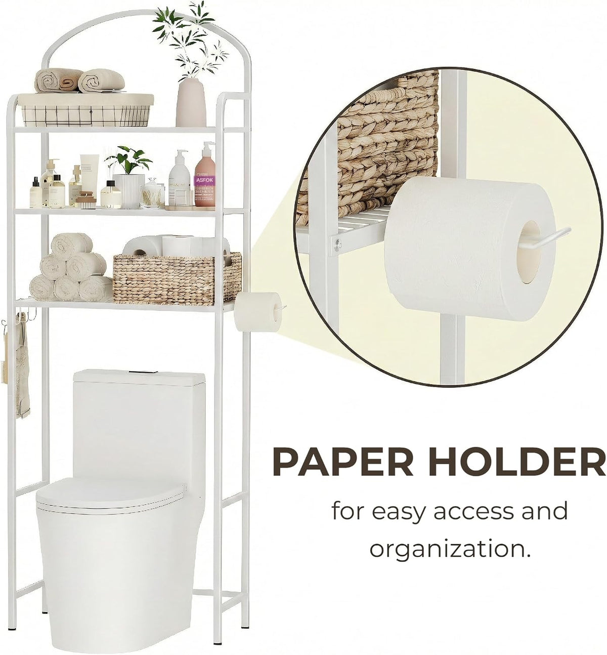3 Tier Over The Toilet Storage Rack, Bathroom Organizer