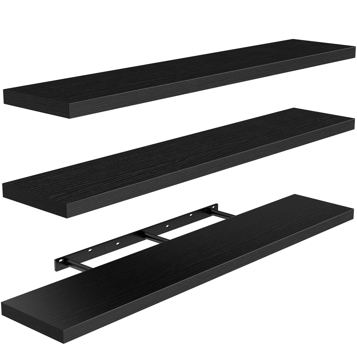 Amada 15.7" Floating Shelves for Wall Decor & Storage, Set of 3, White