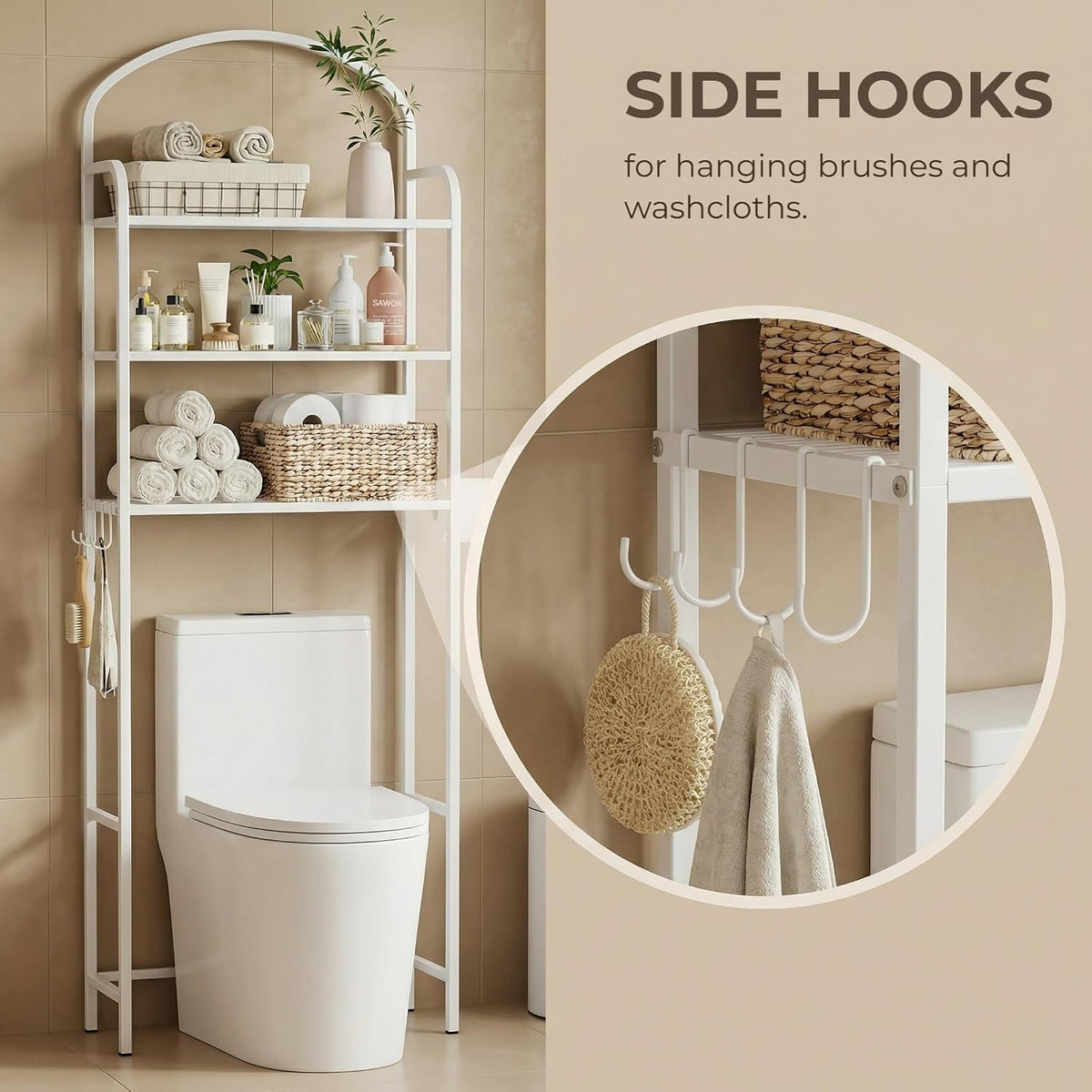 3 Tier Over The Toilet Storage Rack, Bathroom Organizer