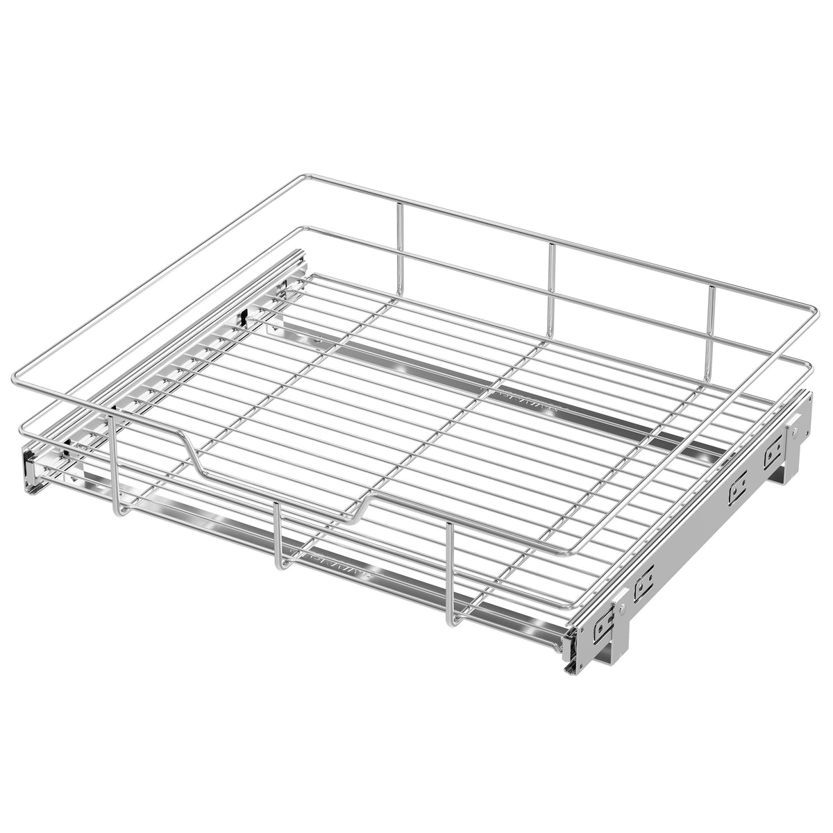 Pull Out Cabinet Organizer 21" W X 22" D, Chromed, Full Slide Out Drawers