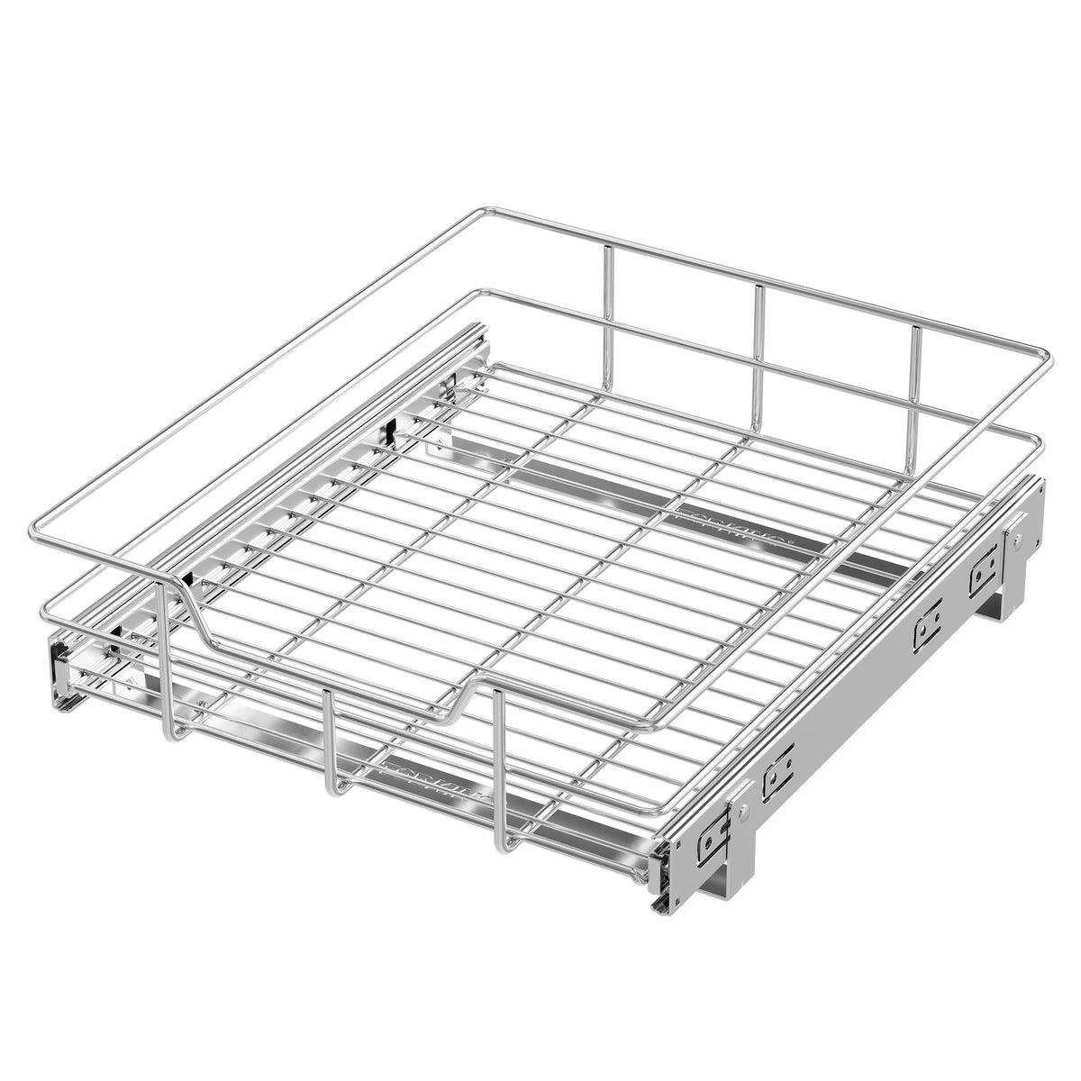 Pull Out Cabinet Organizer 21" W X 22" D, Chromed, Full Slide Out Drawers