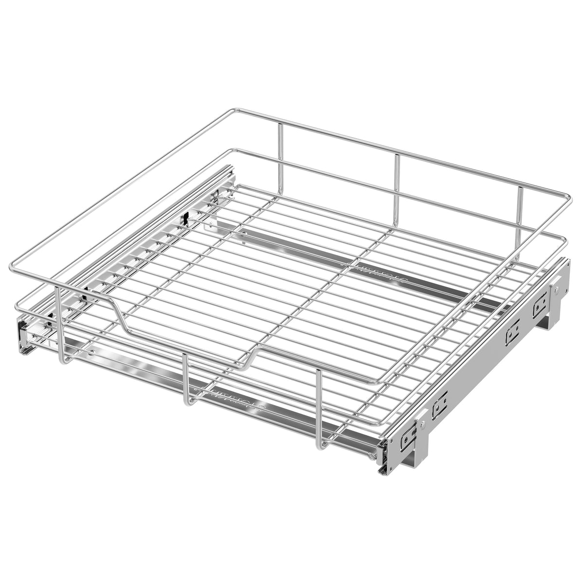 Pull Out Cabinet Organizer 21" W X 22" D, Chromed, Full Slide Out Drawers