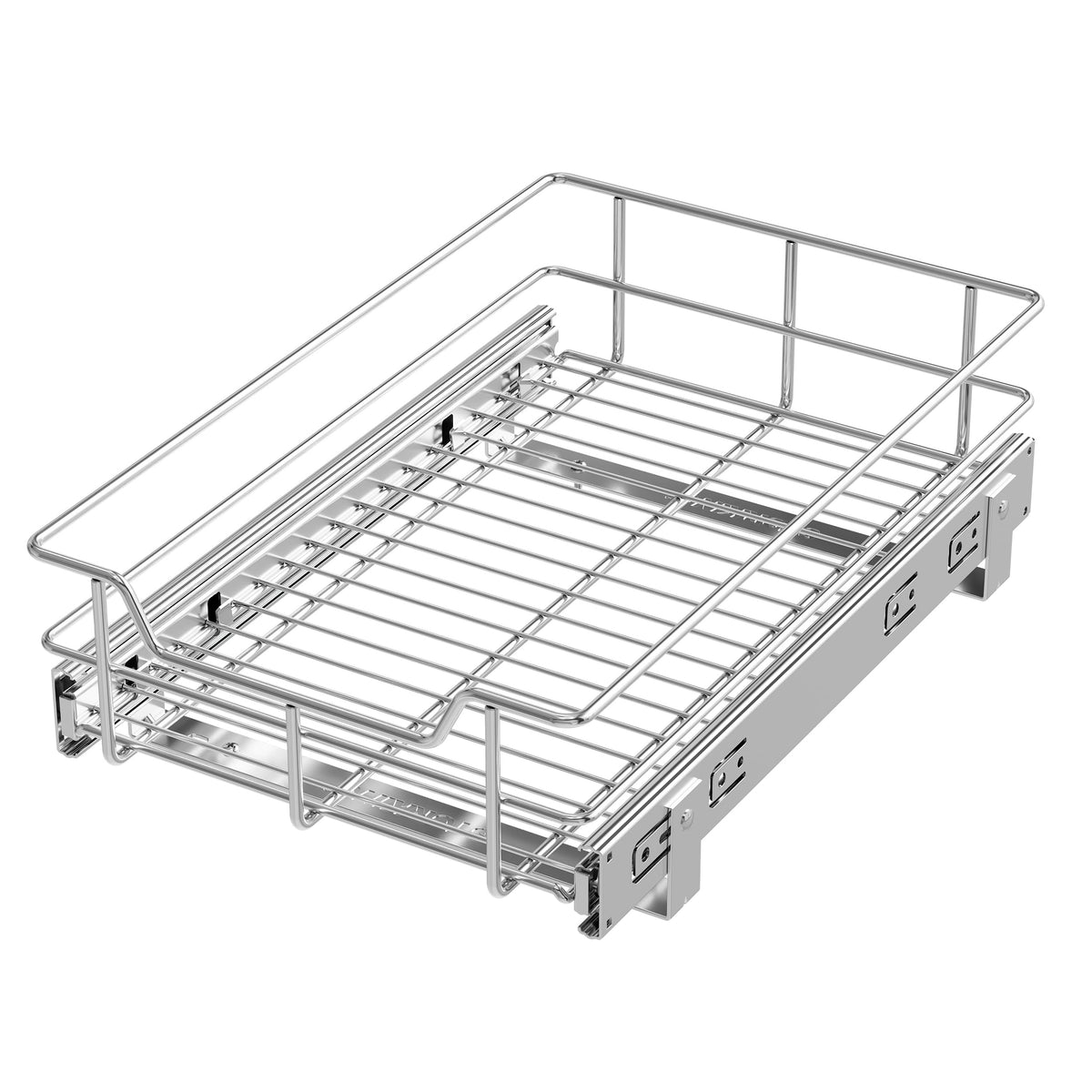 Pull Out Cabinet Organizer 21" W X 22" D, Chromed, Full Slide Out Drawers