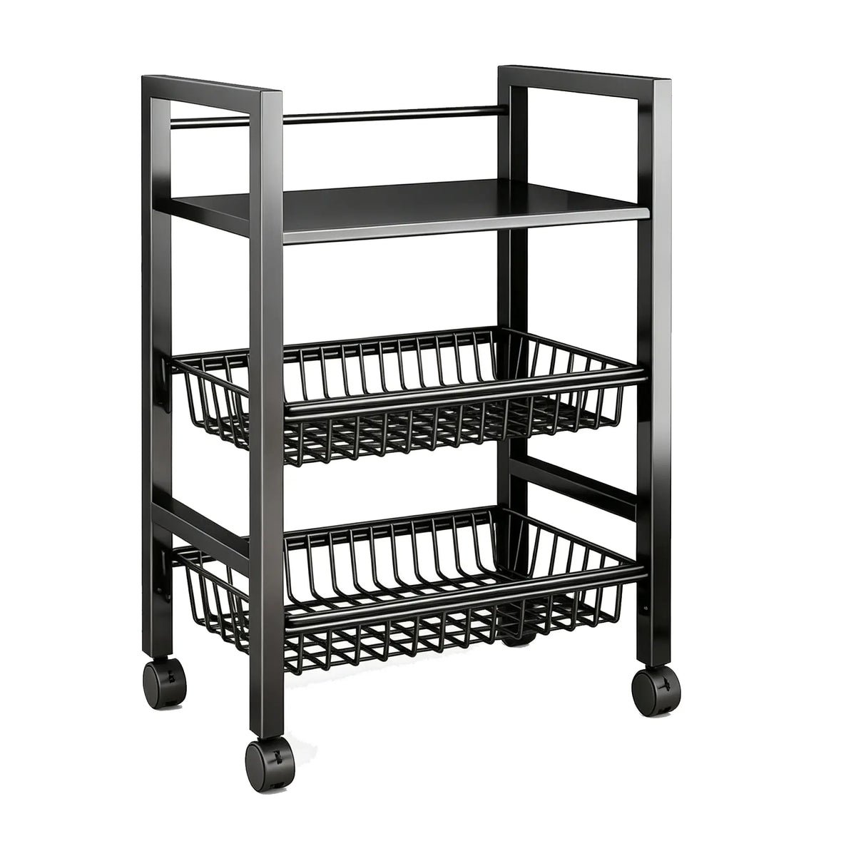 Metal Adjustable Shelf & Basket Storage Rack for Home - Ideal for Kitchen Pantry, Garage, Under Sink, Tool Use, Great Housewarming Gift