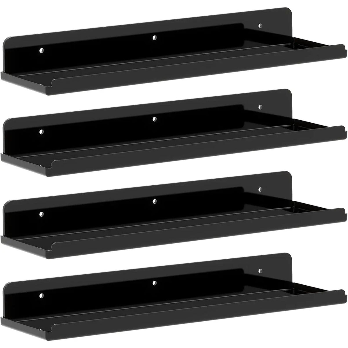 Floating Shelves for Bathroom 14" Clear, 4 Pack