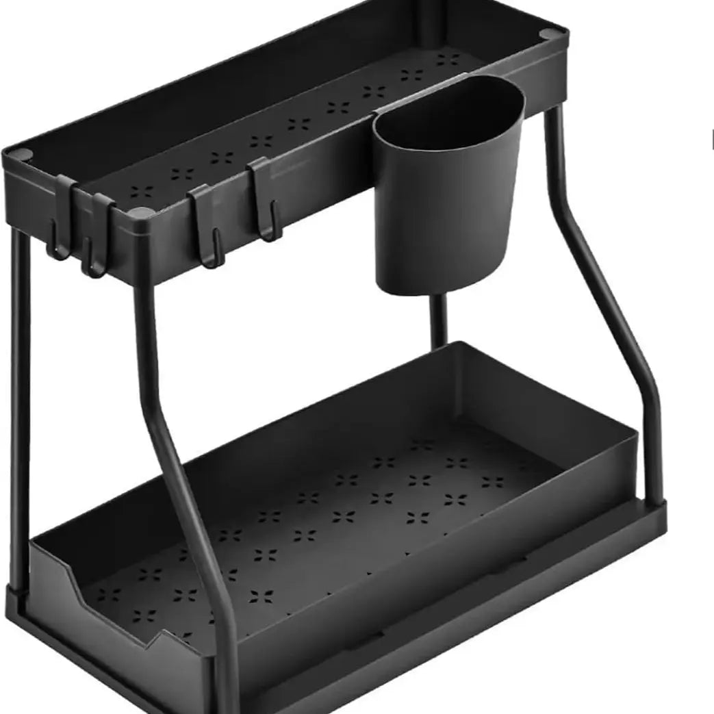Under Sink Organizers,2-Tier Multi-Use Kitchen and Bathroom Organizers and Storage with Sliding Drawers,Bathroom Cabinet Organizer